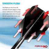 Mission Force 90 - New Moulded Flight & Shaft System - Standard No2 - Gradient - Transparent Red