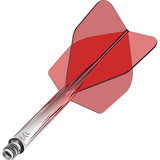 Mission Force 90 - New Moulded Flight & Shaft System - Standard No6 - Gradient - Transparent Red