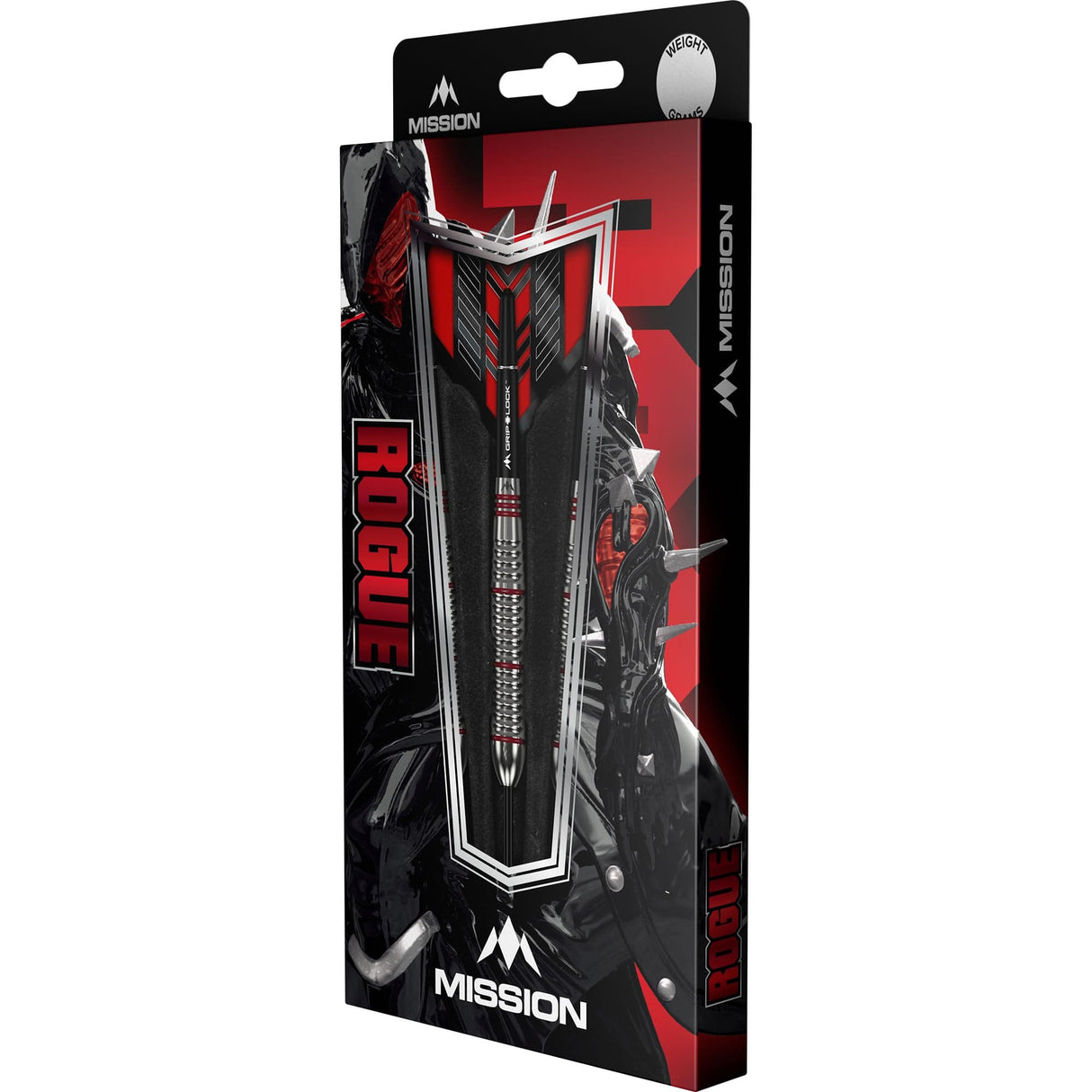 Mission Rogue Darts - Steel Tip - Brass - Silver & Red Coated