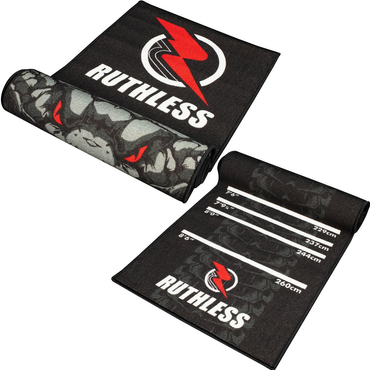 Ruthless Cobra Dart Mat - Carpet Mat - 290 cm x 60cm - Black & Grey