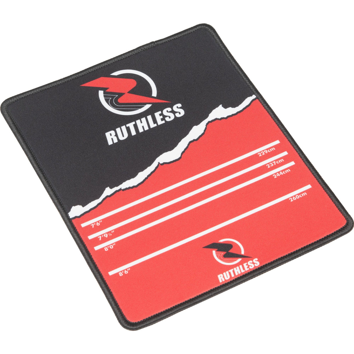 Ruthless Mouse Mat - Throwline Oche Design - 18cm x 22cm - Black and Red