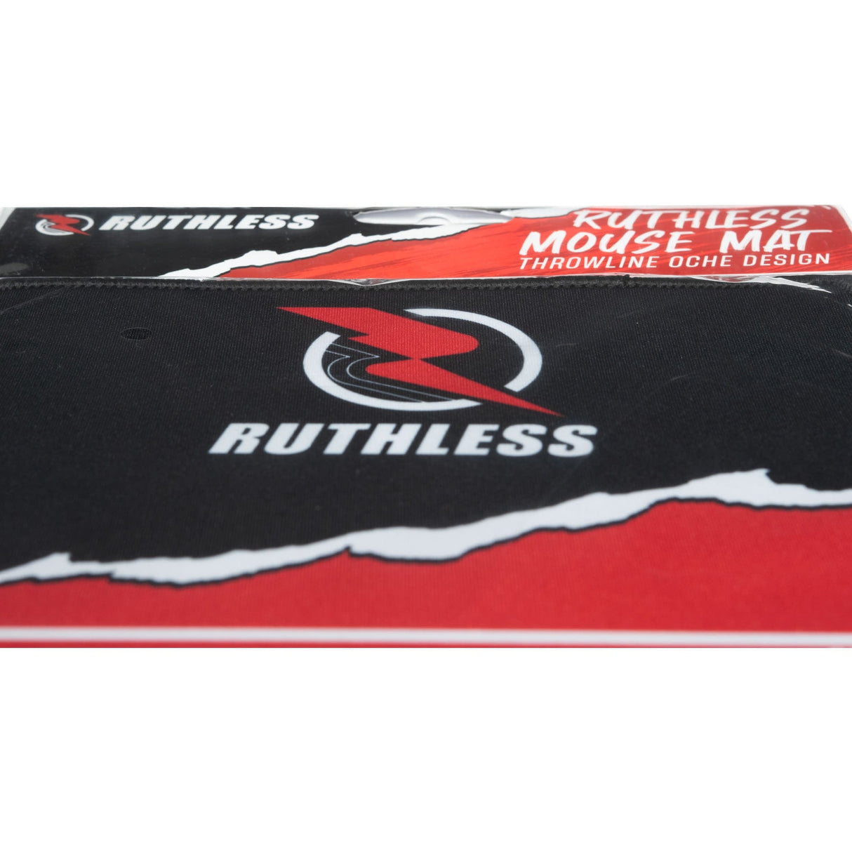 Ruthless Mouse Mat - Throwline Oche Design - 18cm x 22cm - Black and Red