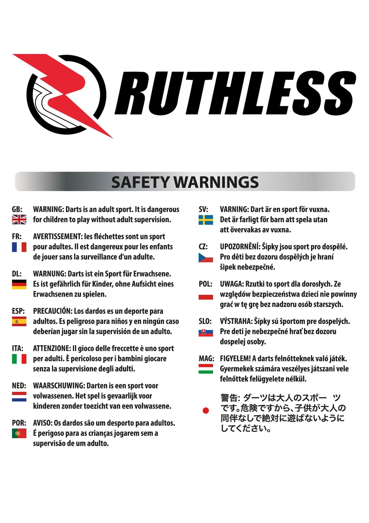 Ruthless - Clear Panel - Dart Flights - 100 Micron - Kite