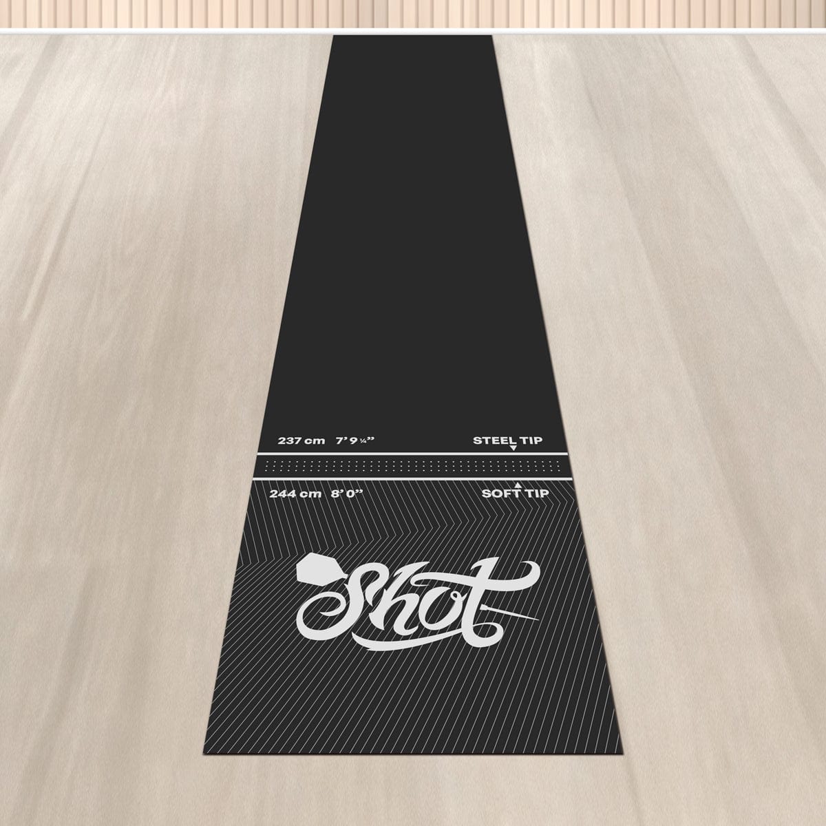 Shot Rec Room Dart Mat - Neoprene Rubber Mat - Shot Logo