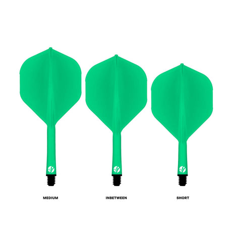 Shot Flight Deck - One Piece Dart Flight and Shaft System - Green