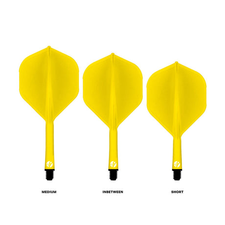 Shot Flight Deck - One Piece Dart Flight and Shaft System - Yellow