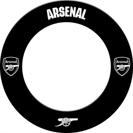 Arsenal FC Dartboard Surround - Official Licensed - The Gunners - S2 - Black - Mono Logo