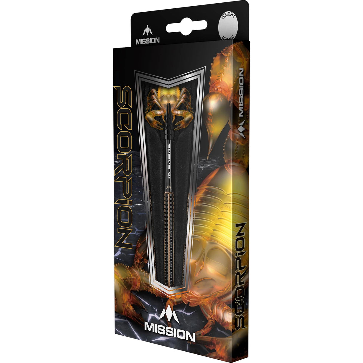 Mission Scorpion Darts - Soft Tip - 90% Tungsten - Black & Gold Electro