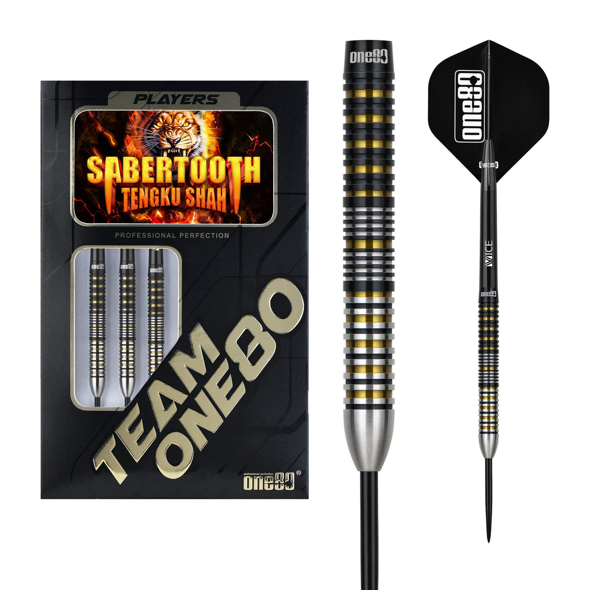 One80 Tengku Shah Darts - Steel Tip - 90% Tungsten - 23g