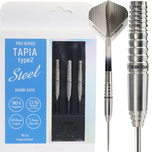 Trinidad Pro Darts - Steel Tip - 90% Tungsten - Tapia 2 - 21g