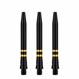 One80 TC Alu Dart Shafts - Regrooved Stems - Black & Gold