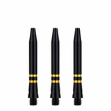 One80 TC Alu Dart Shafts - Regrooved Stems - Black & Gold