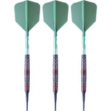 Cuesoul Engine V1 Darts - Soft Tip - 90% Tungsten - Hope Ring - Green