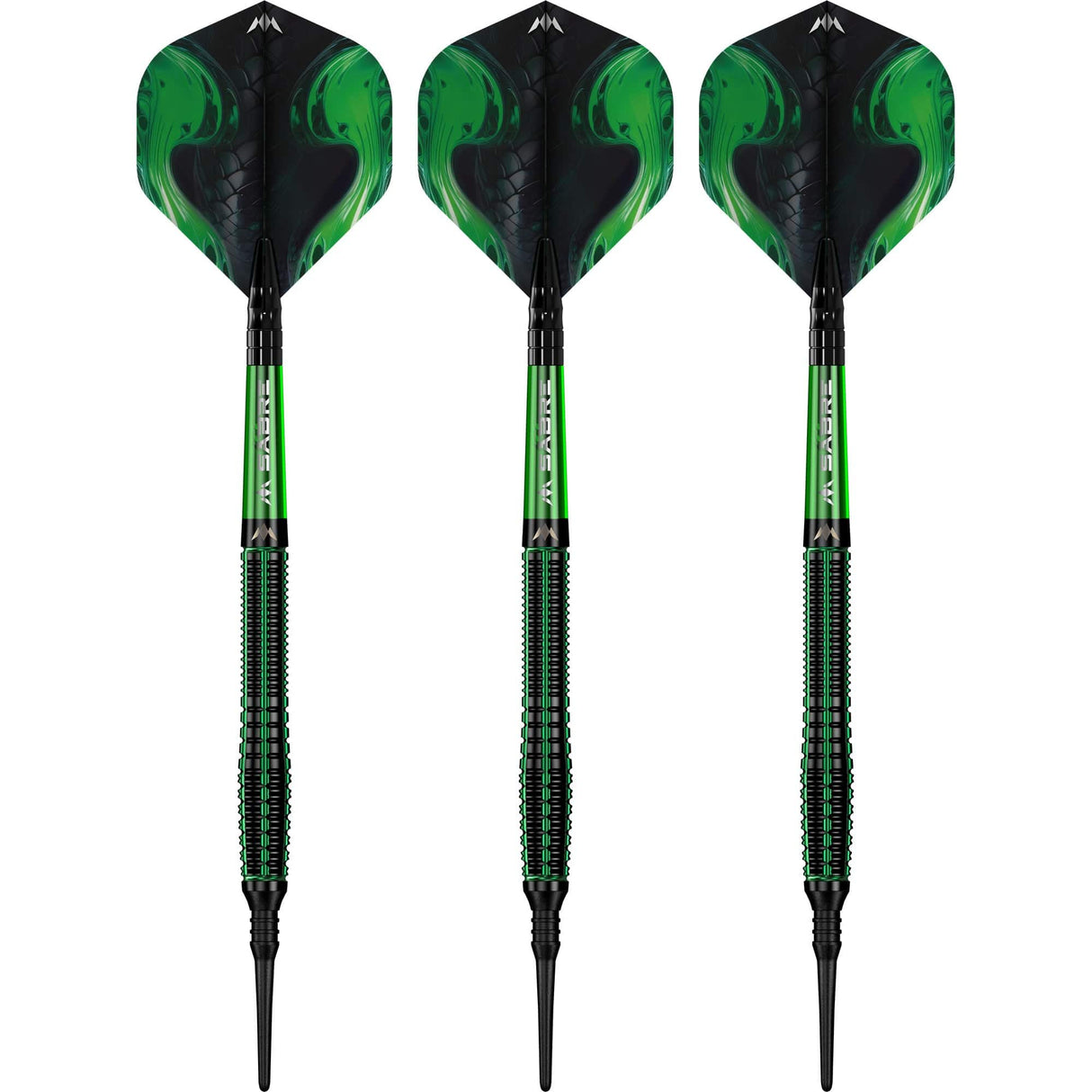 Mission Venom Darts - Soft Tip - 90% Tungsten - Black & Green Electro