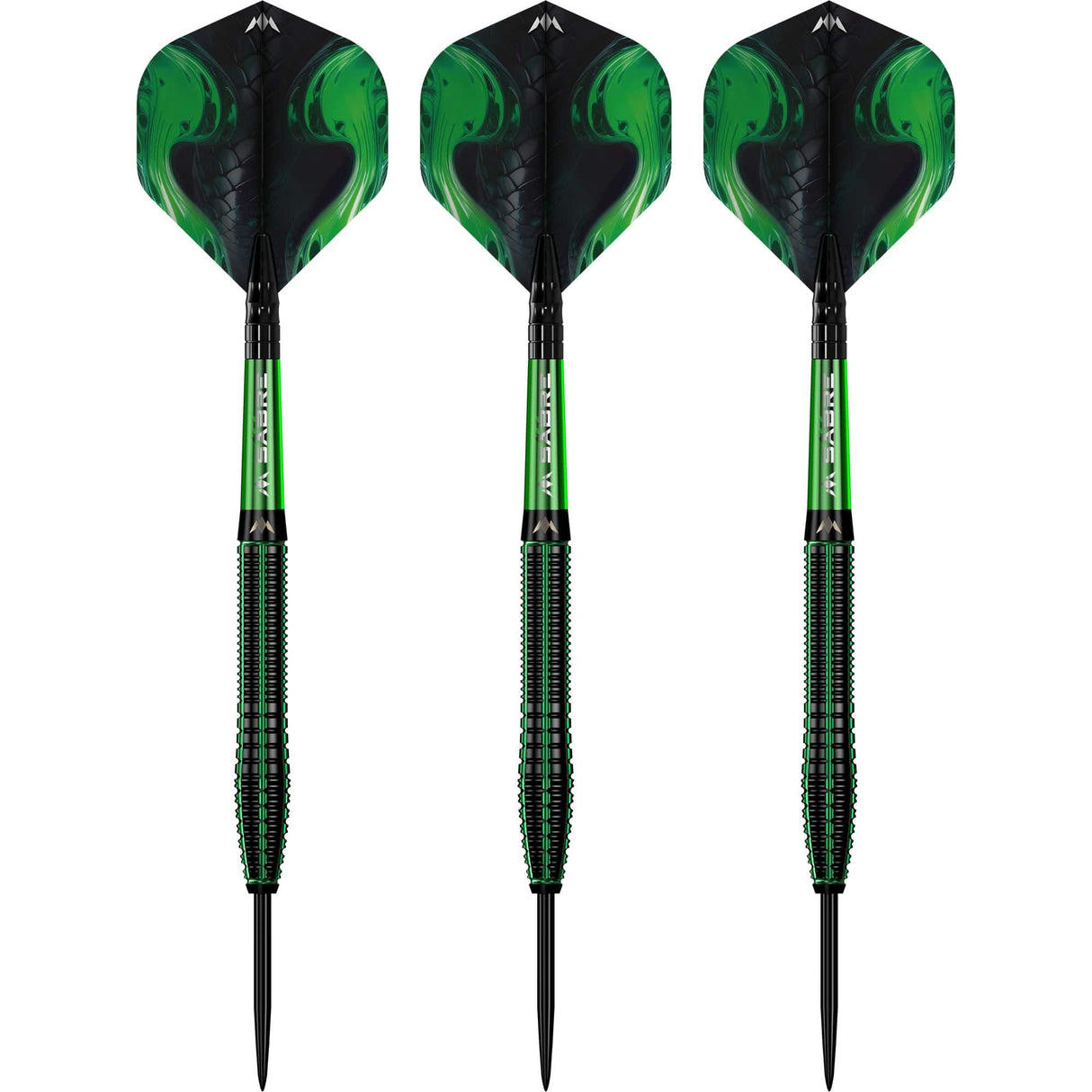 Mission Venom Darts - Steel Tip - 90% Tungsten - Black & Green Electro