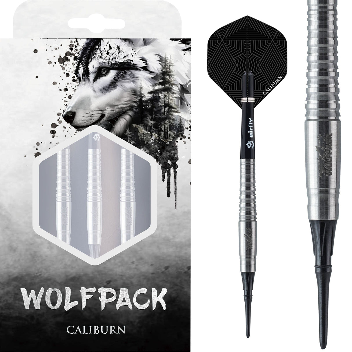 Caliburn Wolfpack Darts - Soft Tip - 90% Tungsten - W8 - 16.5g