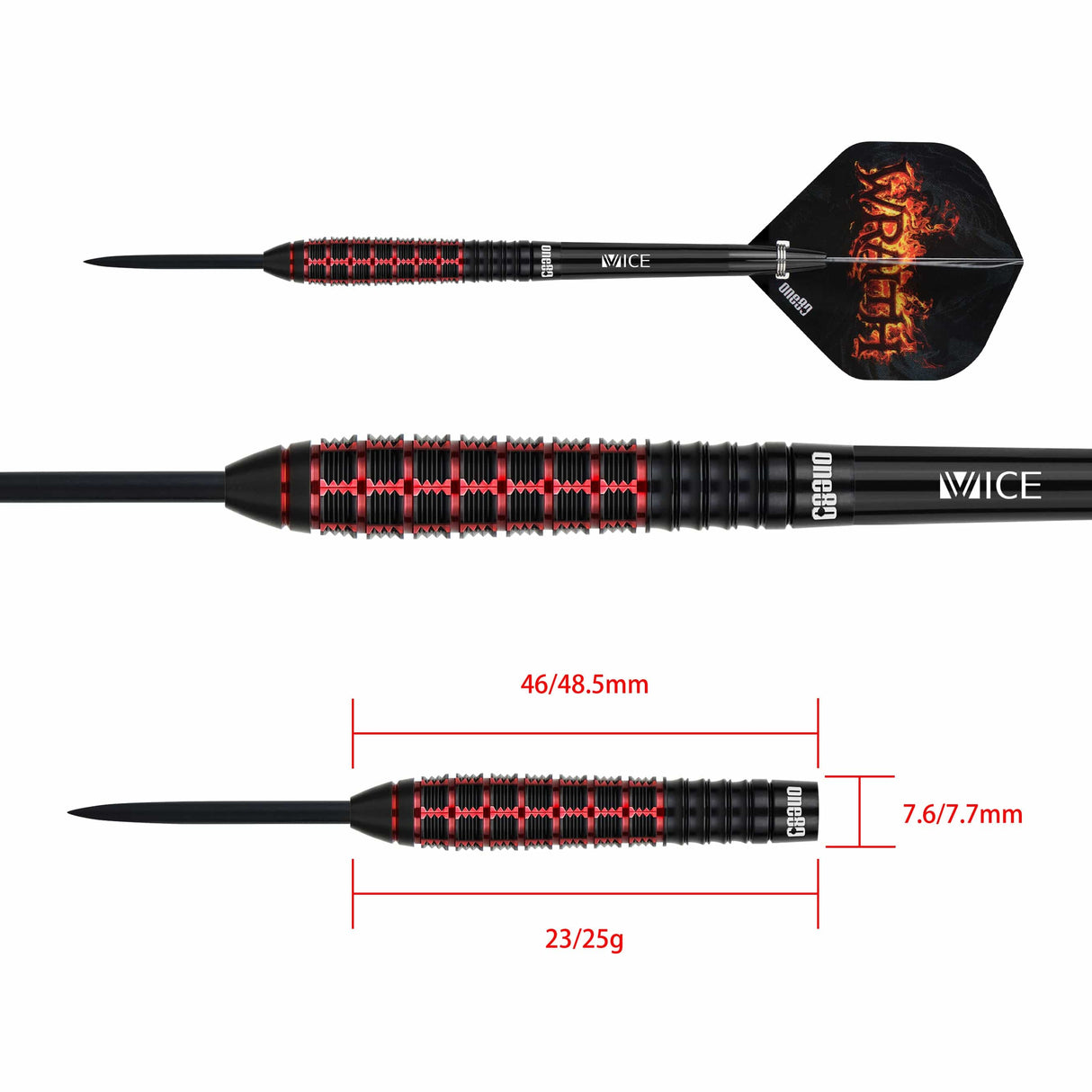 One80 Wraith Darts - Steel Tip - 90% Tungsten - W1