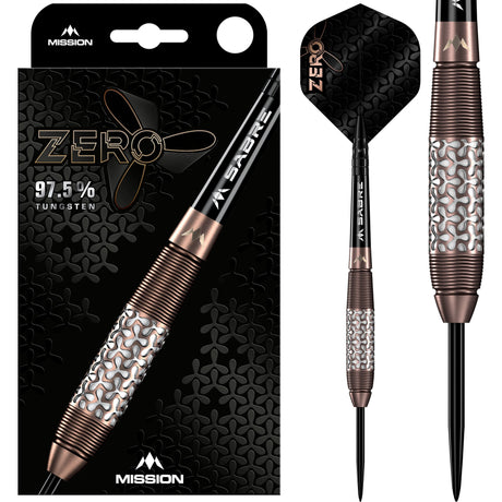 Mission Zero Darts - Steel Tip - 98% Tungsten - Bronze PVD