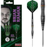 BULL'S Brian Raman Darts - Steel Tip - 90% Tungsten - Black Titanium 22g