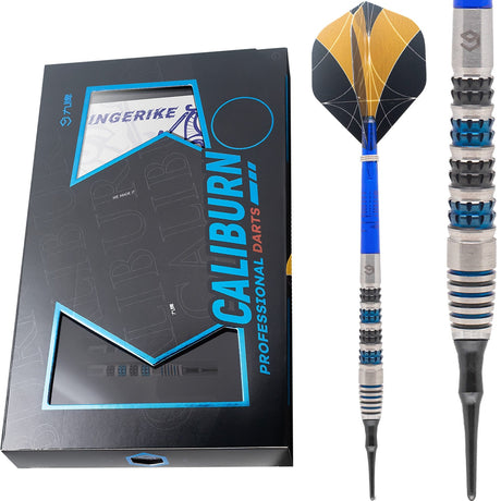 Caliburn Ringerike Darts - Soft Tip - 90% - Black & Blue 20g