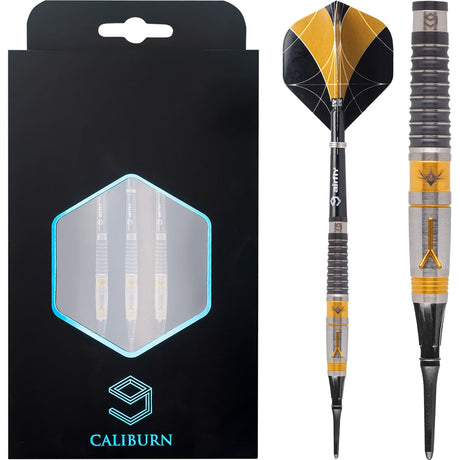 Caliburn Y Darts - Soft Tip - 90% - Black & Gold - 20g 20g