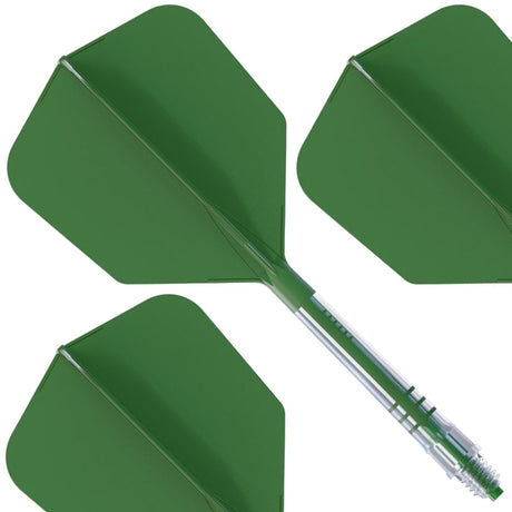 Cuesoul Rost T19 Carbon Fibre - Integrated Dart Shaft and Flights - Big Wing - Green