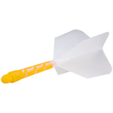 Cuesoul Rost T19 Integrated Dart Shaft and Flights - Big Wing - Yellow with Clear Flight