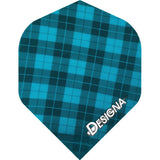 *Designa Tartan Dart Flights - Extra Strong - Std - Tartan Aqua