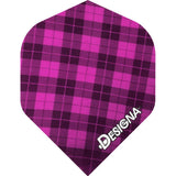 *Designa Tartan Dart Flights - Extra Strong - Std - Tartan Pink