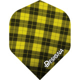 *Designa Tartan Dart Flights - Extra Strong - Std - Tartan Yellow