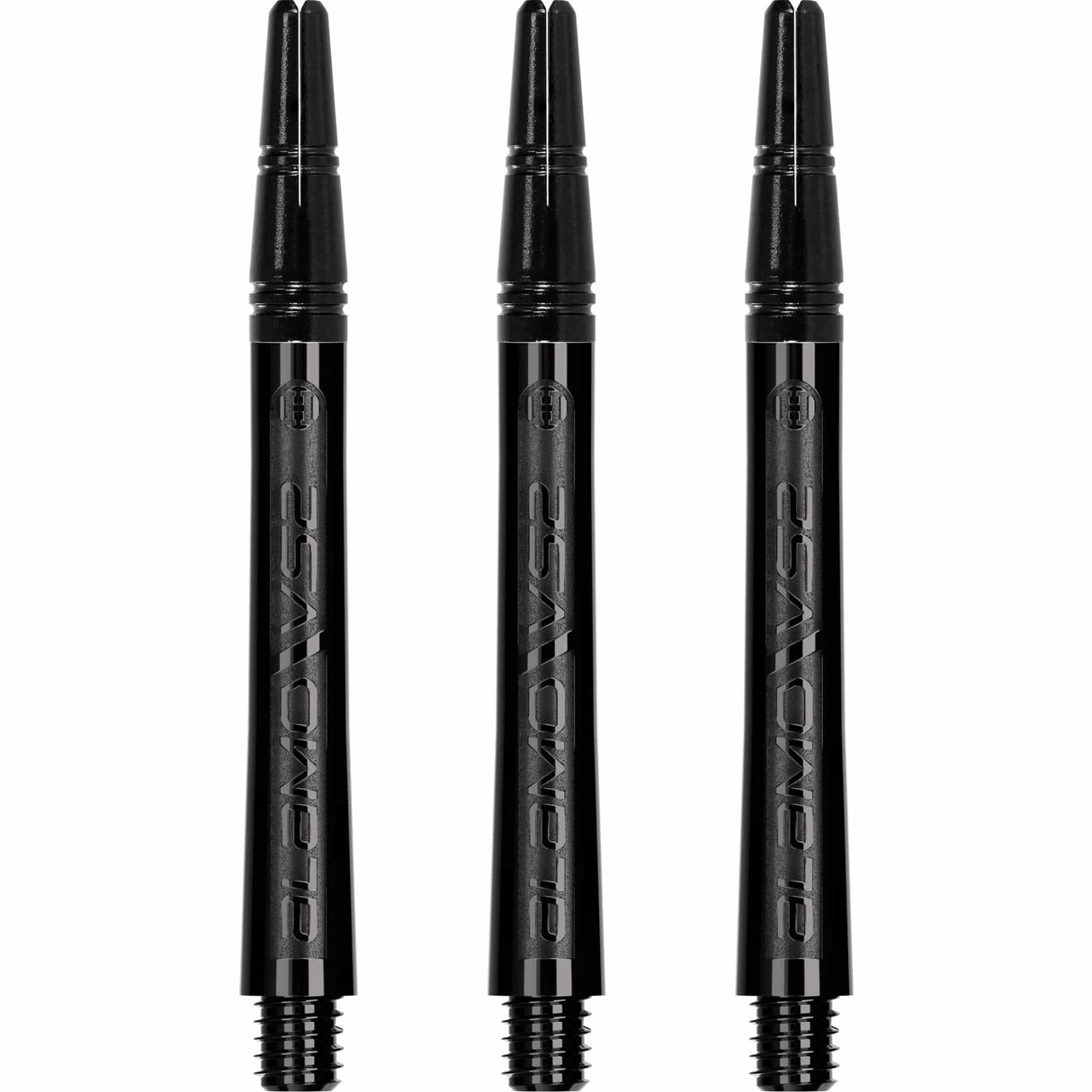 Harrows Alamo VS2 Dart Shafts - Polycarbonate - Black Aluminium Top - Black Medium