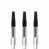 Harrows Alamo VS2 Dart Shafts - Polycarbonate - Black Aluminium Top - Clear Short