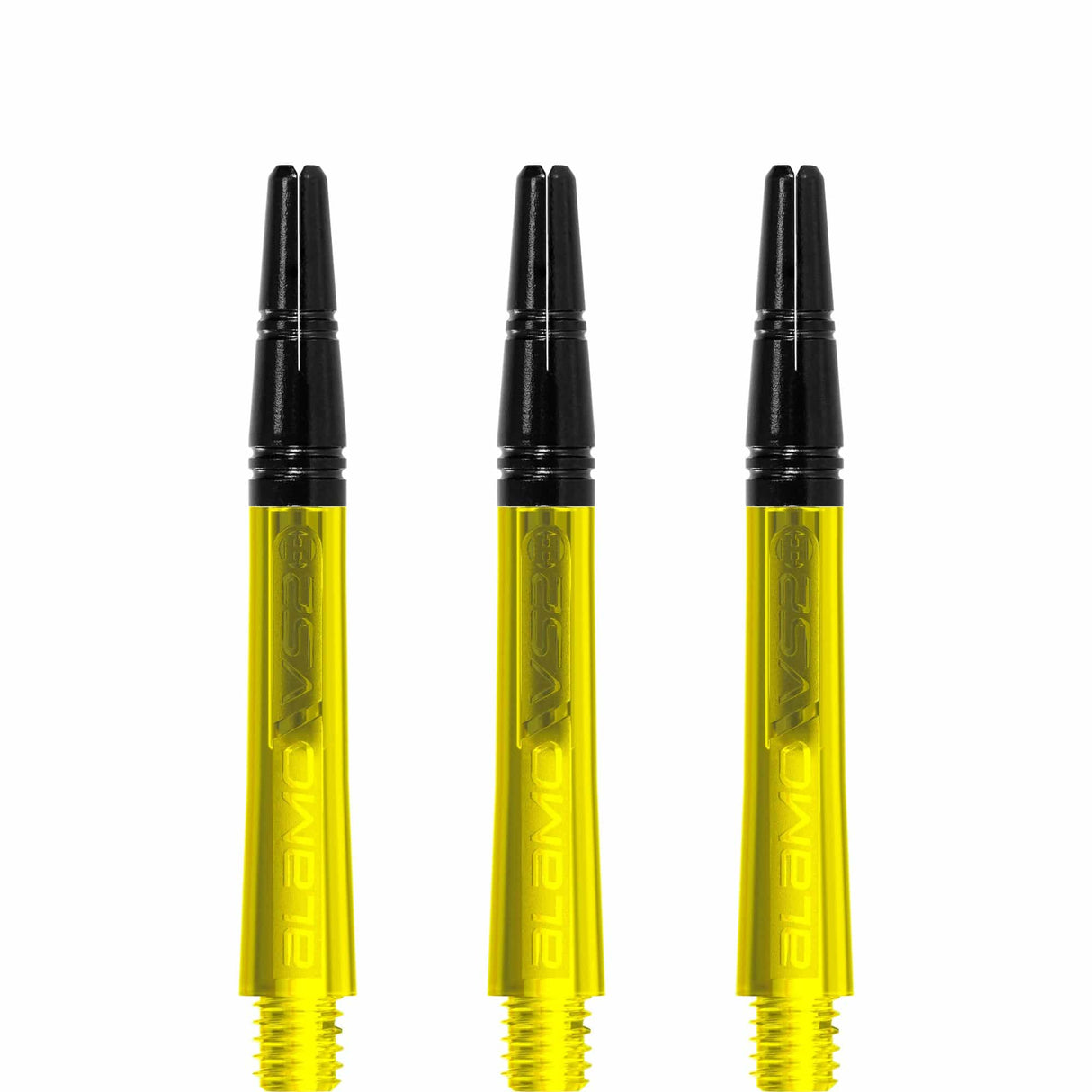 Harrows Alamo VS2 Dart Shafts - Polycarbonate - Black Aluminium Top - Yellow Tweenie