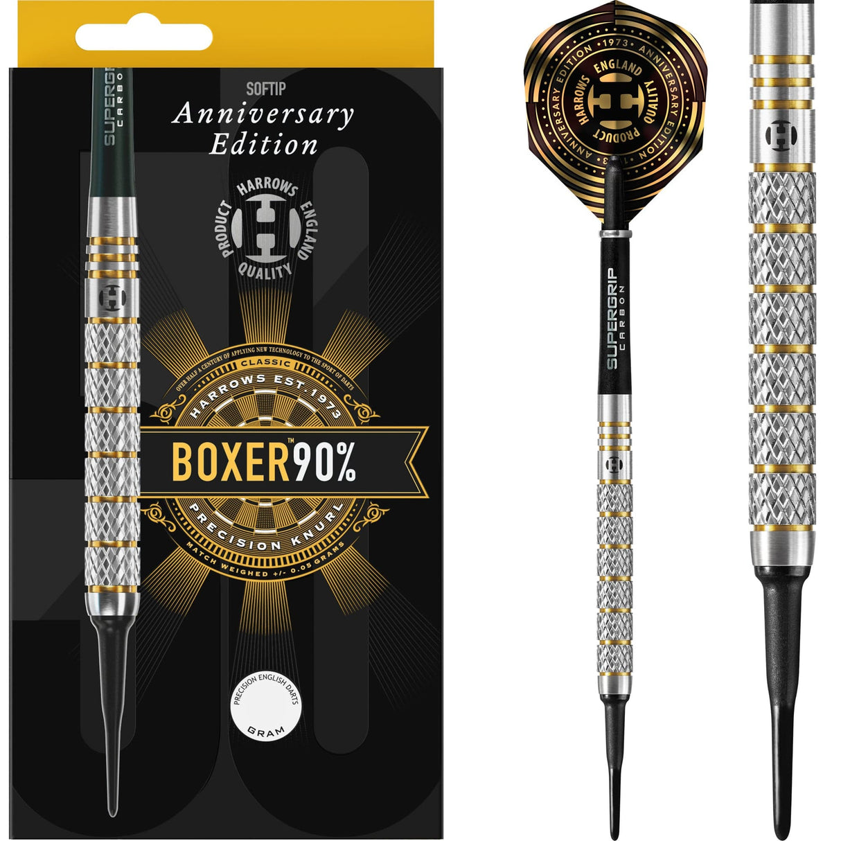 Harrows Boxer Darts - Soft Tip - 90% - Anniversary Edition - Parallel 18g