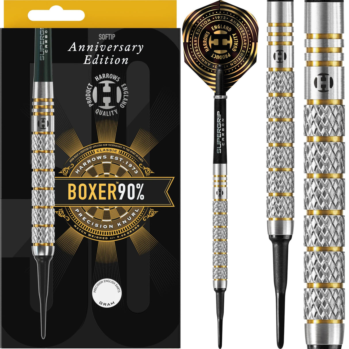 Harrows Boxer Darts - Soft Tip - 90% - Anniversary Edition - Parallel 18g