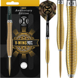 Harrows V Wing Darts - Steel Tip - 90% - Anniversary Edition - Gold Titanium