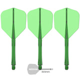 Caliburn SUP Flights - Moulded Flight & Shaft - Standard No6 Green / Medium