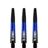 Ruthless Sting XT Dart Shafts - Polycarbonate - Gradient Black & Blue - Black Top Tweenie