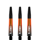 Ruthless Sting XT Dart Shafts - Polycarbonate - Gradient Black & Orange - Black Top Tweenie