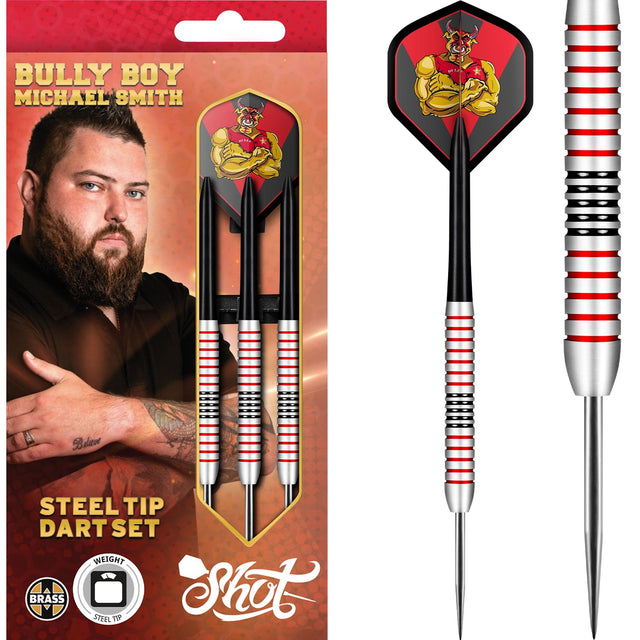 Shot Michael Smith Darts - Steel Tip Plated Brass - Bully Boy - 24g 24g