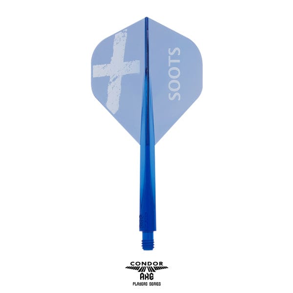 Condor AXE Dart Flights - Standard - Alan Soutar - Soots - Clear Blue