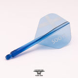 Condor AXE Dart Flights - Standard - Alan Soutar - Soots - Clear Blue