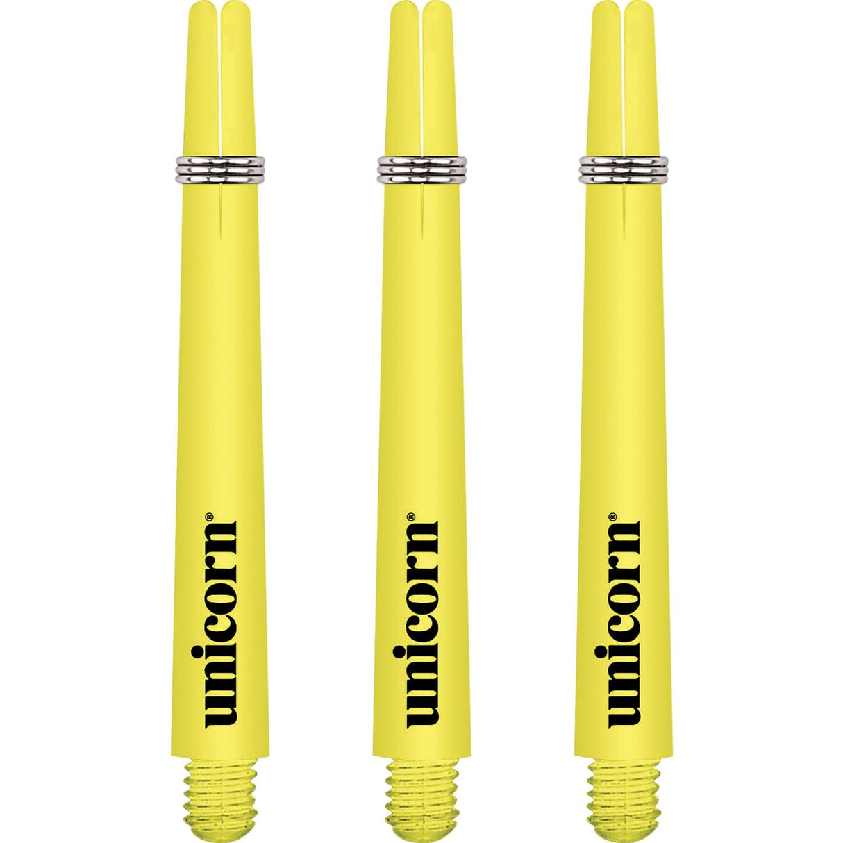 Unicorn Gripper 3 Dart Shafts - Nylon Stems - Yellow - Flair Medium