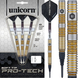 Unicorn Protech Darts - Soft Tip - Style 6 - Silver & Gold