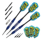 Viper Comix Darts - Soft Tip - Coated Alloy - Cut Grooves - inc Extras - Blue 18g