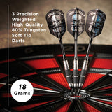 Viper Desperado Darts - Soft Tip - 80% - inc Extras - D3 - Twin-Knurl - Black 18g