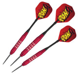 Viper Comix Darts - Steel Tip - Coated Alloy - Cut Grooves - inc Extras - Red 22g