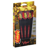 Viper Comix Darts - Steel Tip - Coated Alloy - Cut Grooves - inc Extras - Red 22g