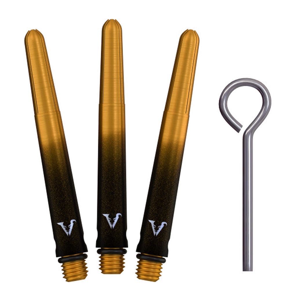 Viper Viperlock Aluminium Dart Shafts - inc O-Rings and Locking Pin - Black & Gold