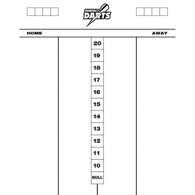 *Perfect Darts Whiteboard Flexi Scoreboard 501 & Cricket - Flexible Dry Wipe Acrylic - 45cm x 40cm